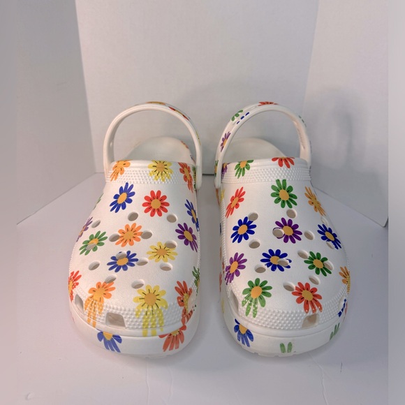 Crocs women’s Rainboy Daisy Pride platform , Size 10 W - Picture 5 of 11